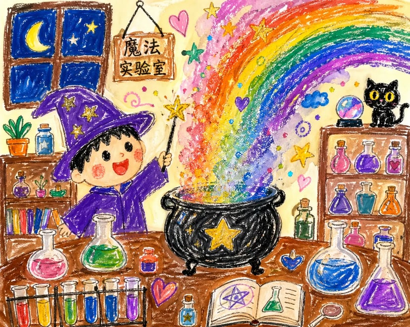 魔法药水实验室 - 闪闪颜料加上彩虹魔法！